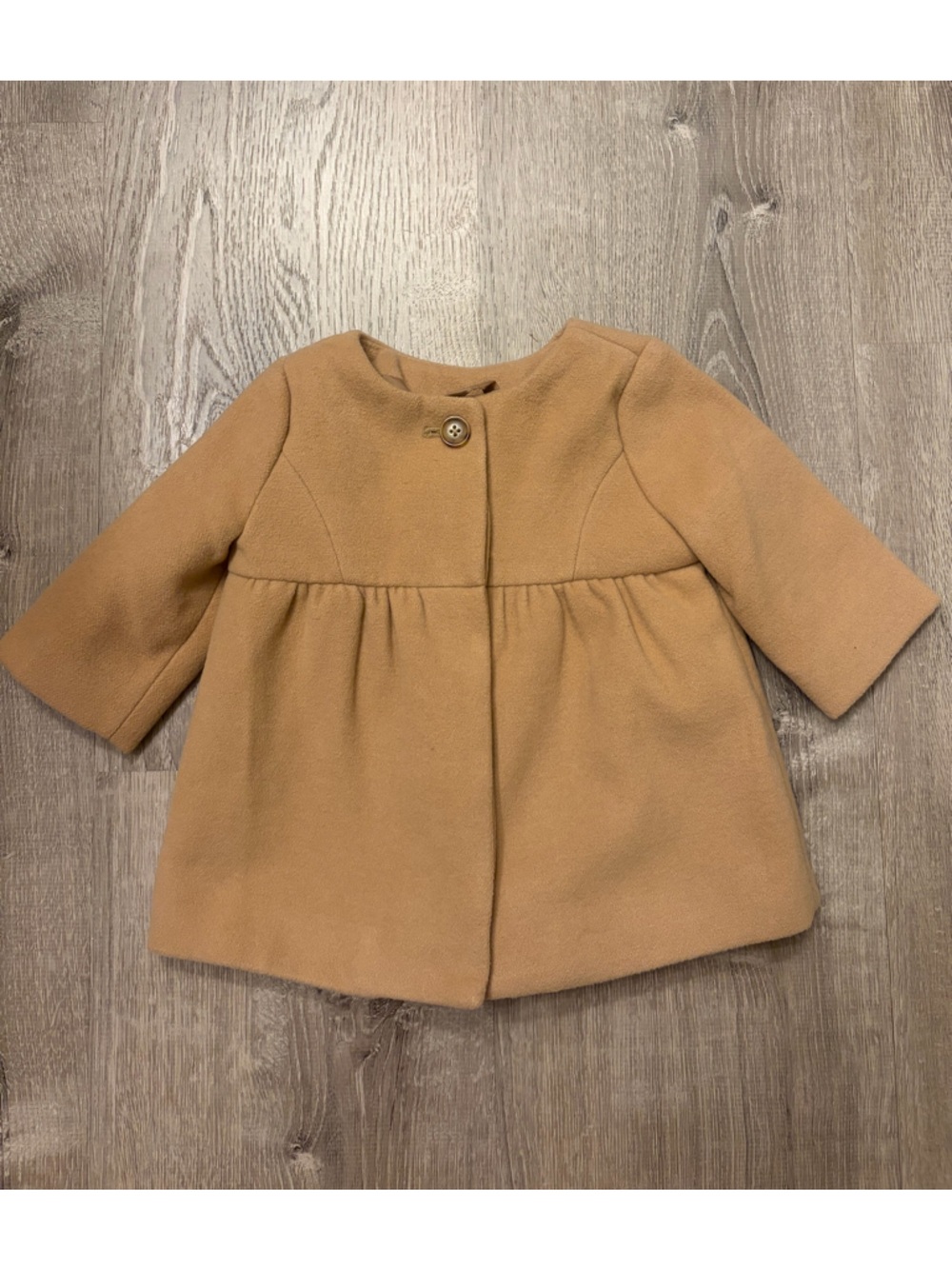 Baby GAP Toddler Camel Brown Dress Coat- Size 0-6 Months- Pre-owned